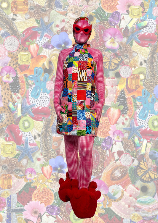 Robe patchwork multicolore